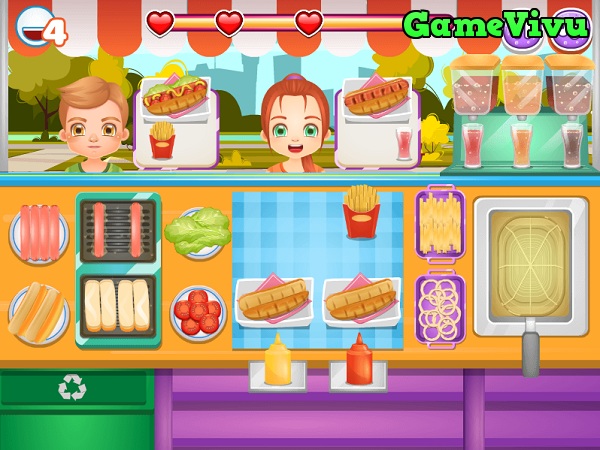 game Bánh mì hotdog Nom Nom hình ảnh 2