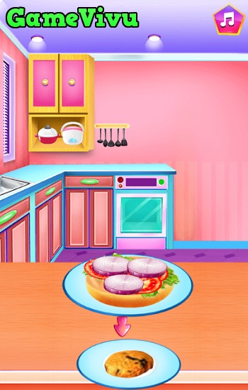 game Emma làm bánh hamburger hình ảnh 3