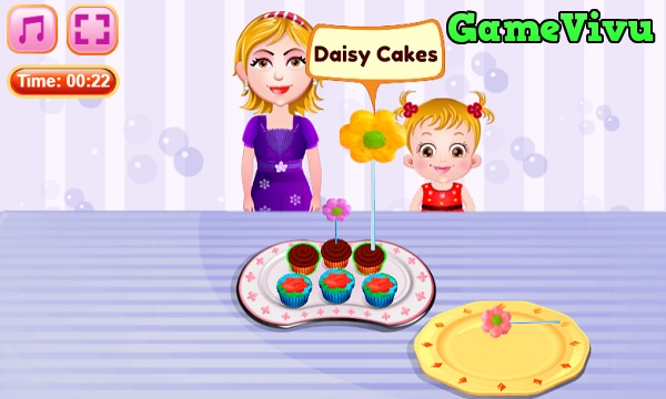game Làm bánh cupcake bông hoa hình ảnh 3