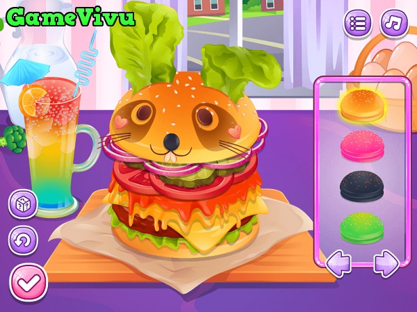game Làm bánh hamburger dễ thương hình ảnh 3