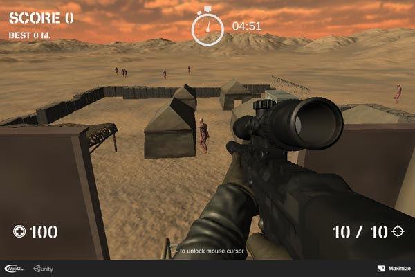 Bắn tỉa Zombie 3D trên GameVui