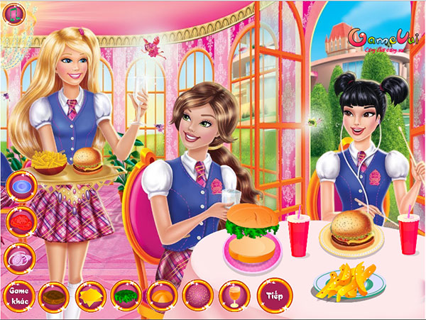 Công chúa làm Hamburger - Princesses Burger Cooking Gamevui.Org