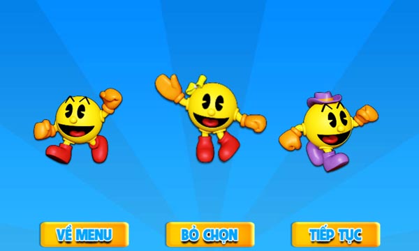 Chọn nhân vật Pacman