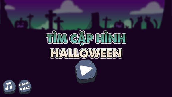 Chơi game Tìm cặp hình Halloween - GameVui